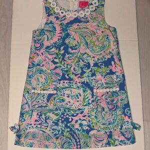 Lilly Pulitzer Kids Dress in Blue and Pink Paisley